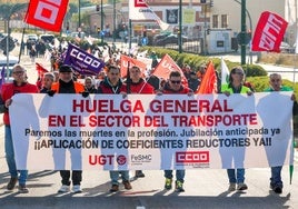 Los trabajadores de Auvasa durante la manifestación del pasado 28 de octubre.