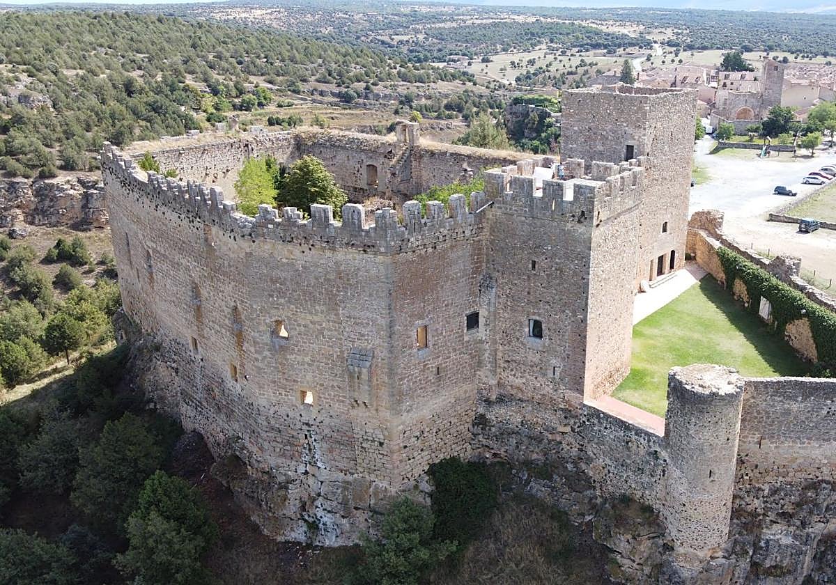 Vista aérea del castillo de Pedraza.