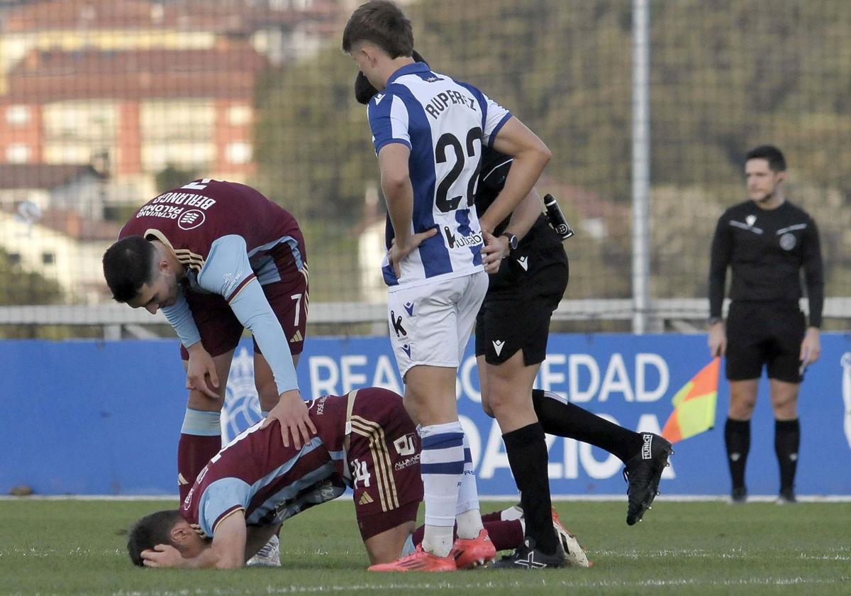 Un momento del partido disputado el sábado en San Sebastián.