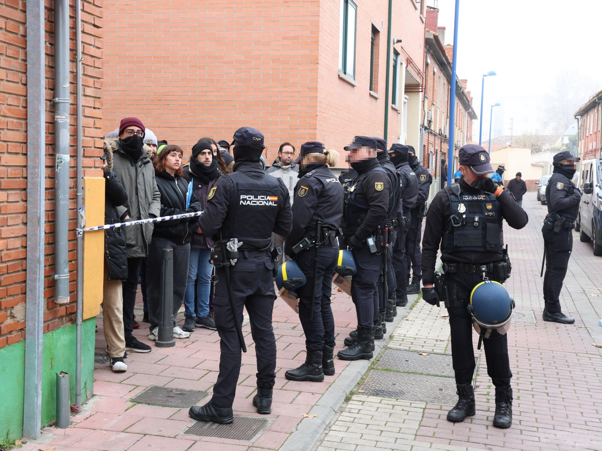 Las imágenes de la protesta del Sindicato de Vivienda en Barrio España