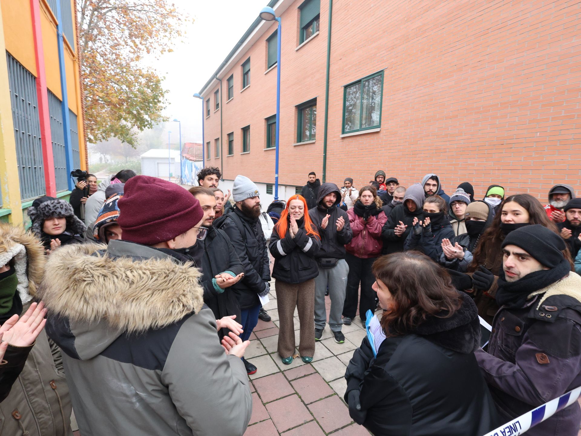 Las imágenes de la protesta del Sindicato de Vivienda en Barrio España