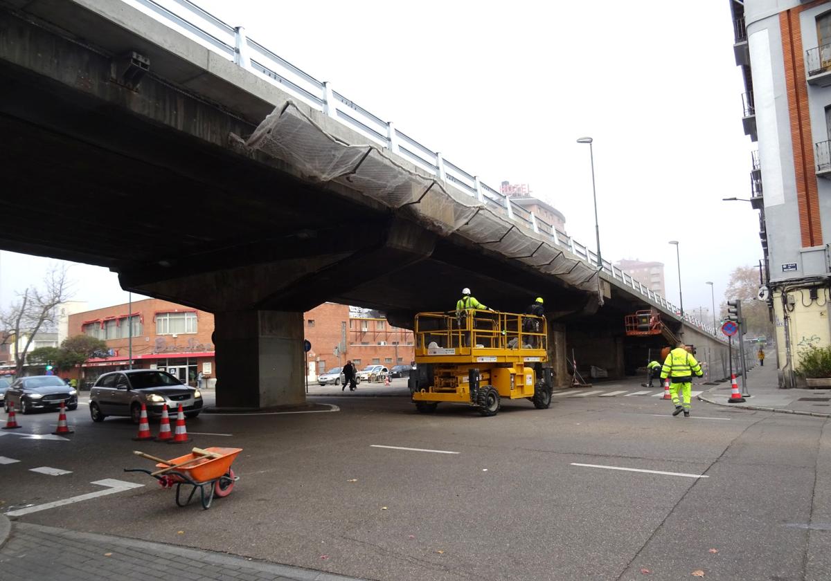 Las imágenes de las obras de remodelación del viaducto de Arco de Ladrillo