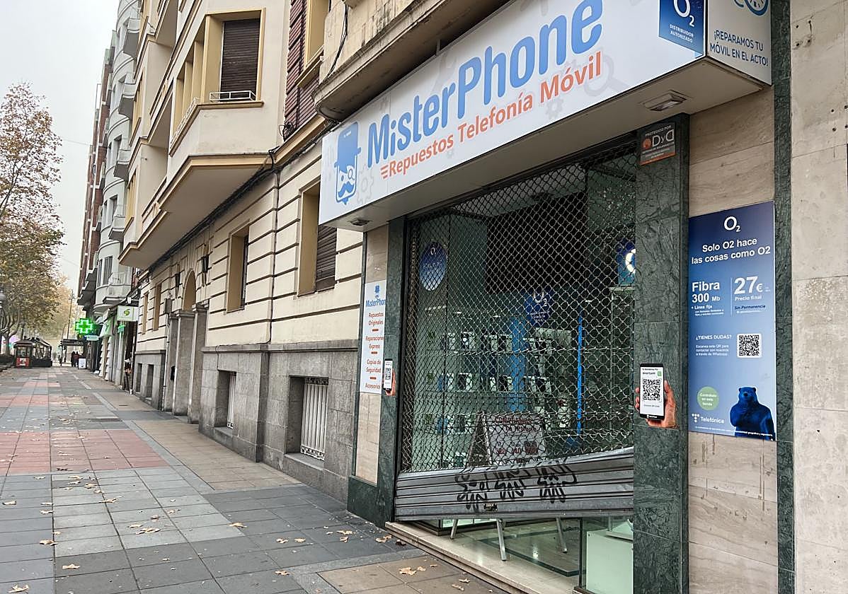 Local asaltado esta madrugada en el Paseo de Zorrilla.