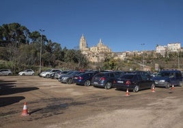 Estado del aparcamiento de Velódromo tras ser adecentado.