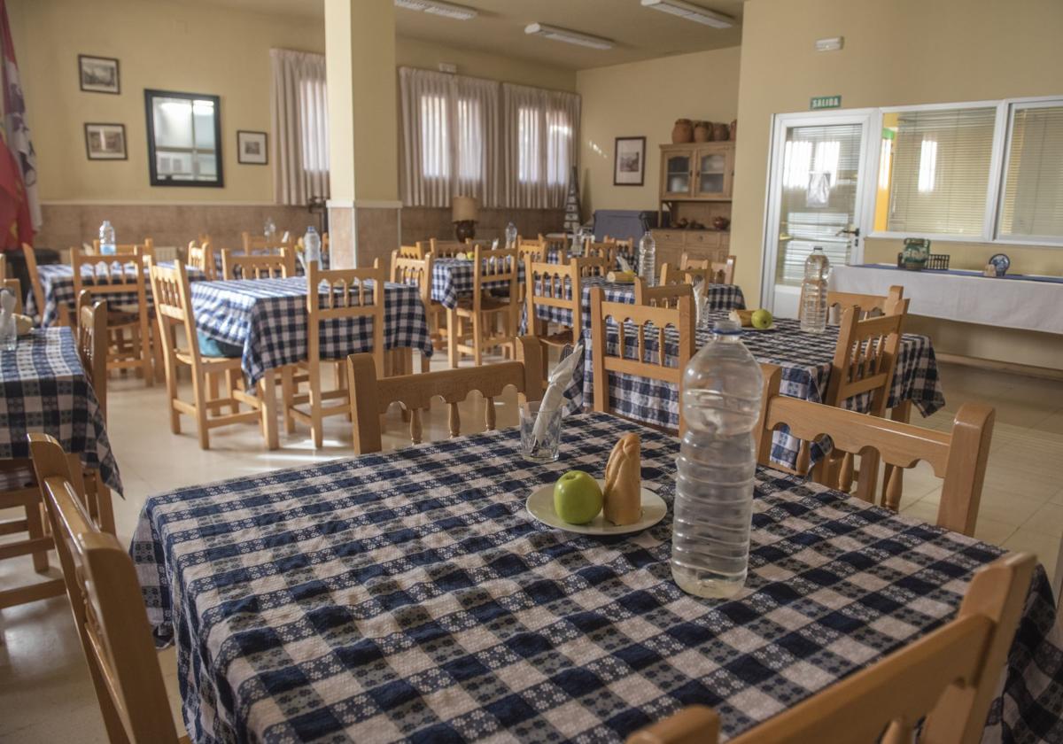 Comedor social de Segovia antes de la llegada de los usuarios.