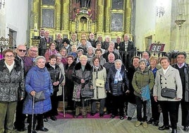 Los jubilados, reunidos en la celebración.