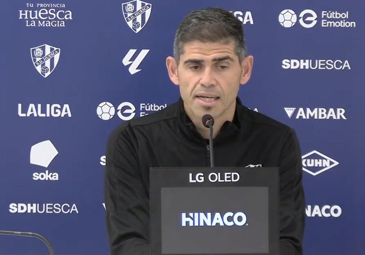 Antonio Hidalgo, durante su comparecencia de este martes en Huesca.