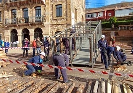 Los entibadores postean en Barruelo por Santa Bárbara