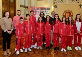 Presentación del Campeonato con la selección de Castilla y León en el Ayuntamiento de Valladolid.