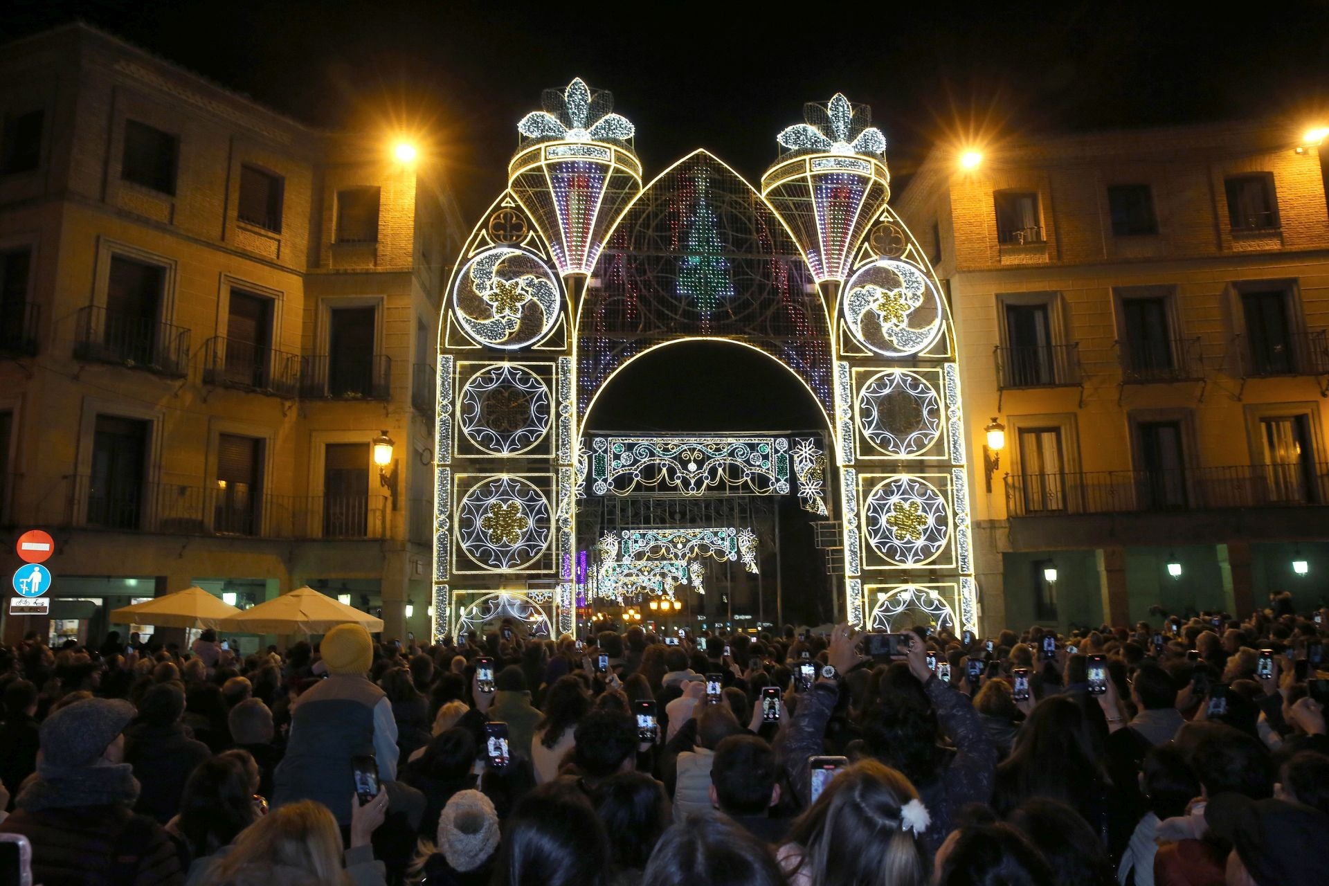 Fotografías de las luces de Navidad en Segovia