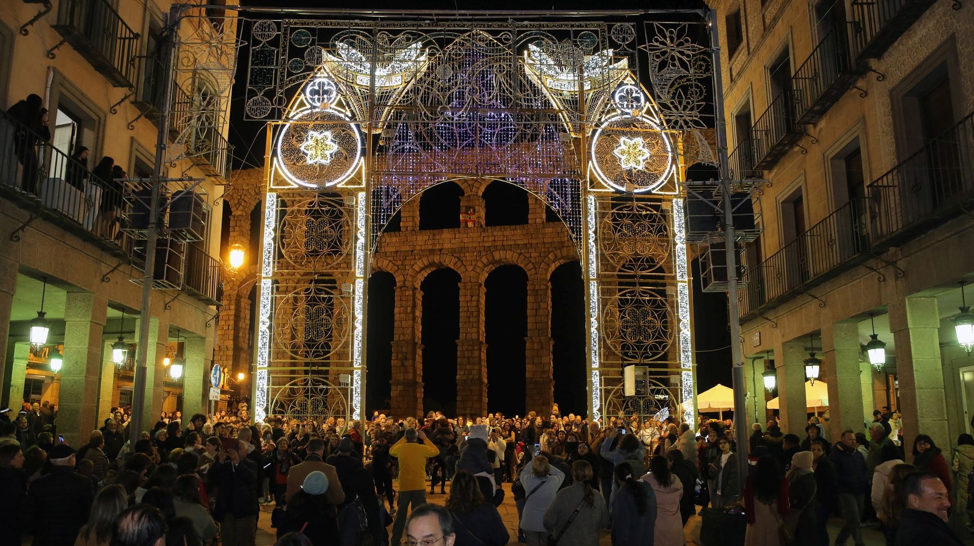 Fotografías de las luces de Navidad en Segovia