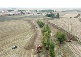 Trabajos de restauración fluvial del río Zapardiel.