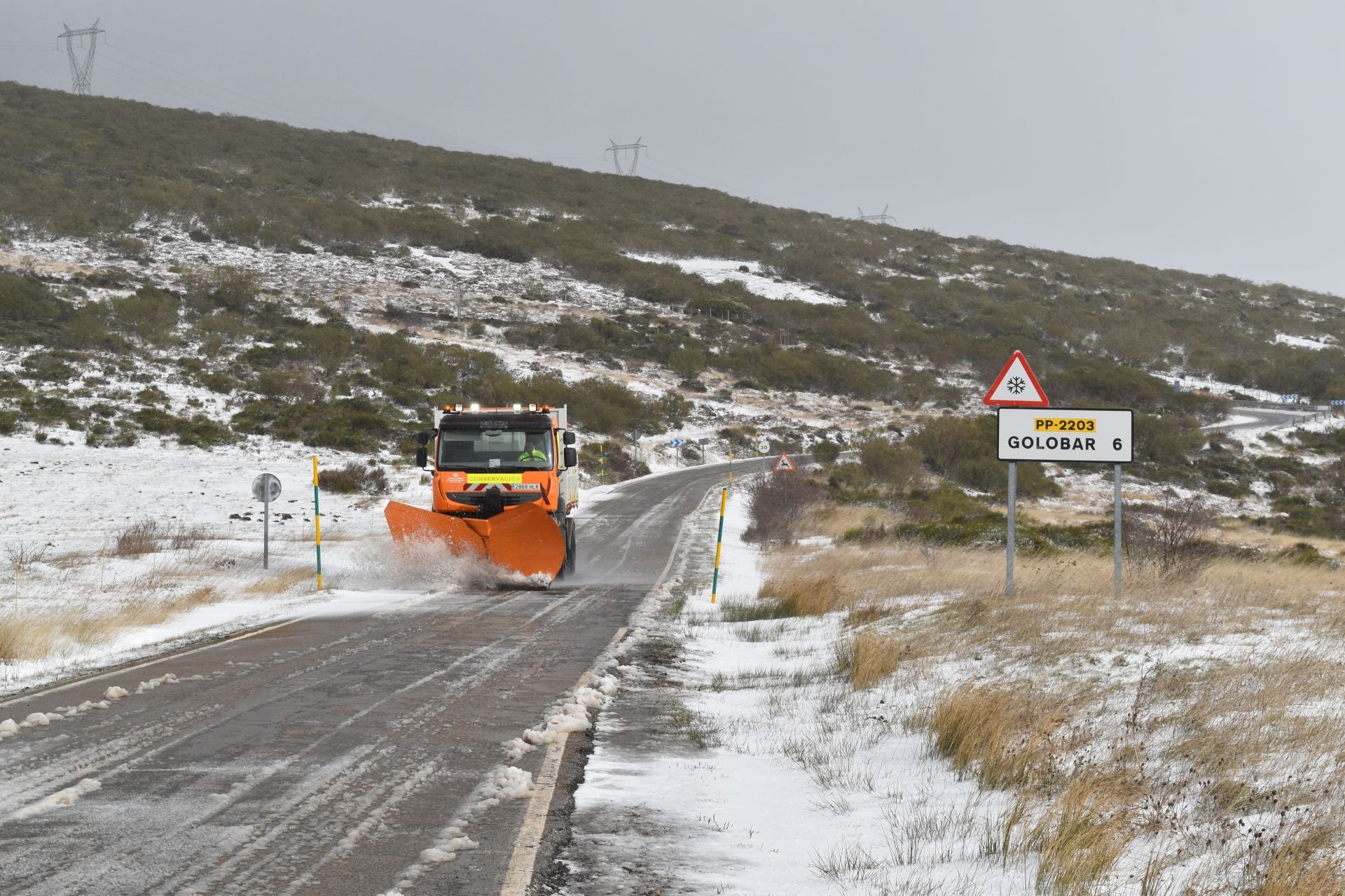 El norte de Palencia se tiñe de blanco