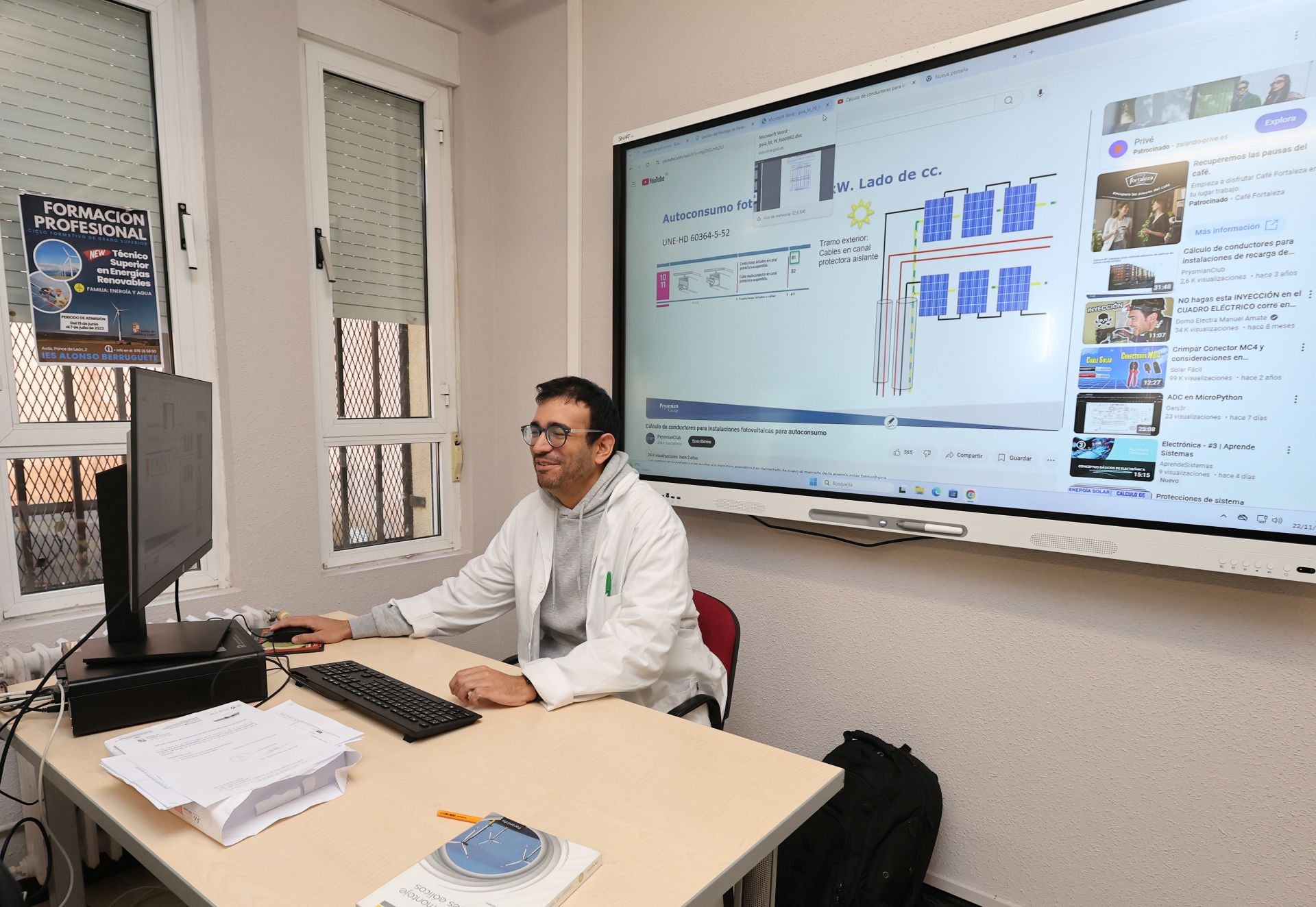 Profesor del grado superior de Energías Renovables, Antonio San Miguel.