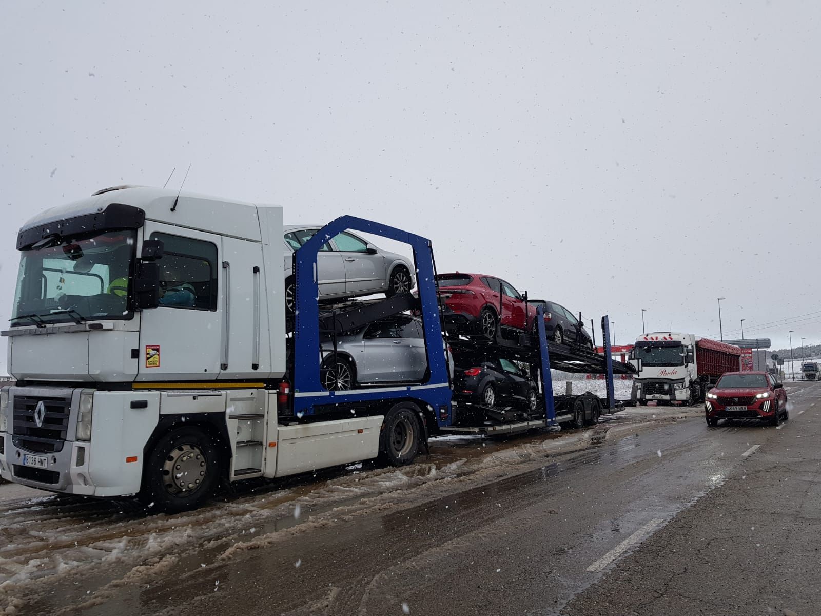 El nivel rojo pasa a amarillo en la circulación de la A-67 en Aguilar