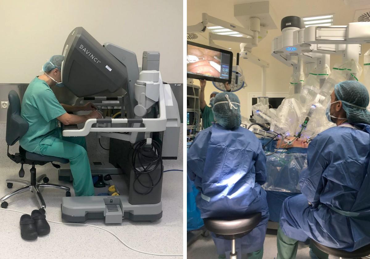 Primera intervención quirúrgica con el robot 'Da Vinci' en el Hospital Clínico de Valladolid.