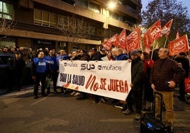 Concentración de Muface en Valladolid.