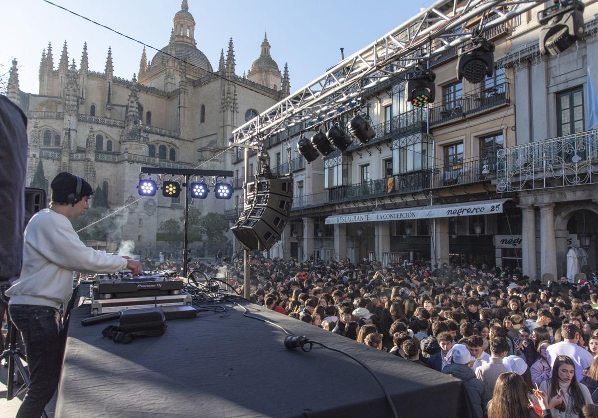 Celebración de la Tardebuena en 2023 en la Plaza Mayor.