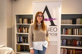 Cristina Párbole, en la sede del Ateneo de Palencia.