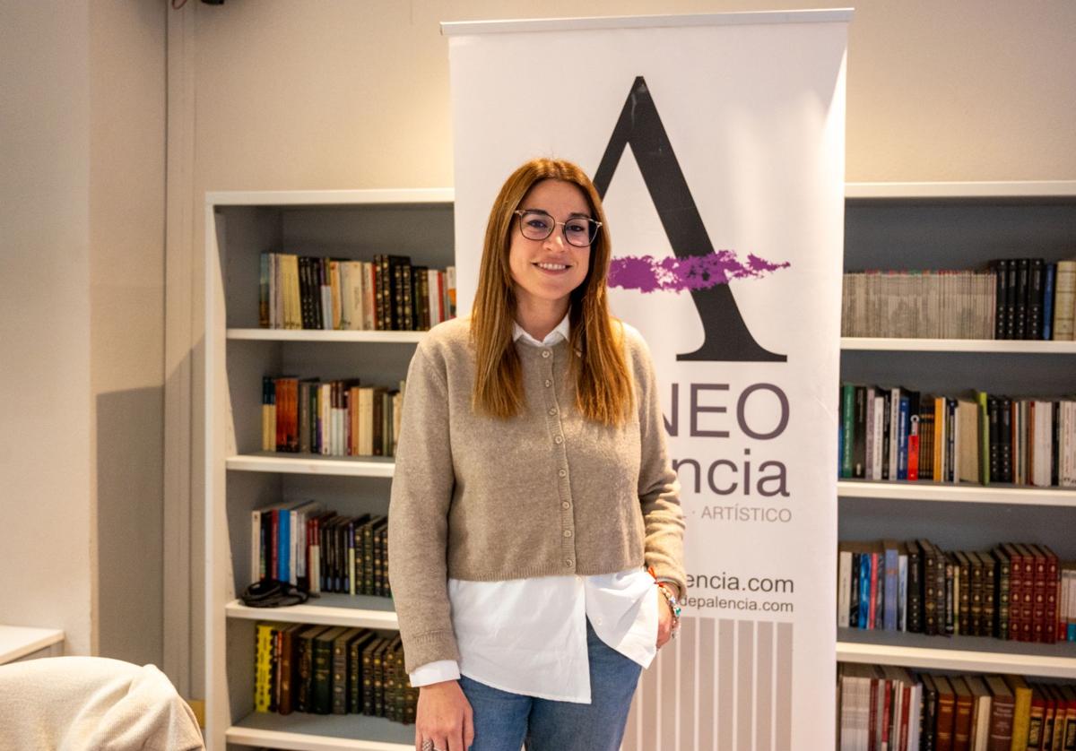 Cristina Párbole, en la sede del Ateneo de Palencia.