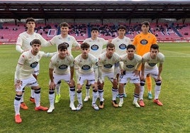 Alineación del Real Valladolid Promesas en Soria.