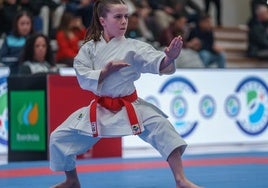 Alba Alconada, segundo puesto en la Final de la Liga Iberdrola de Karate con tan solo ocho años.