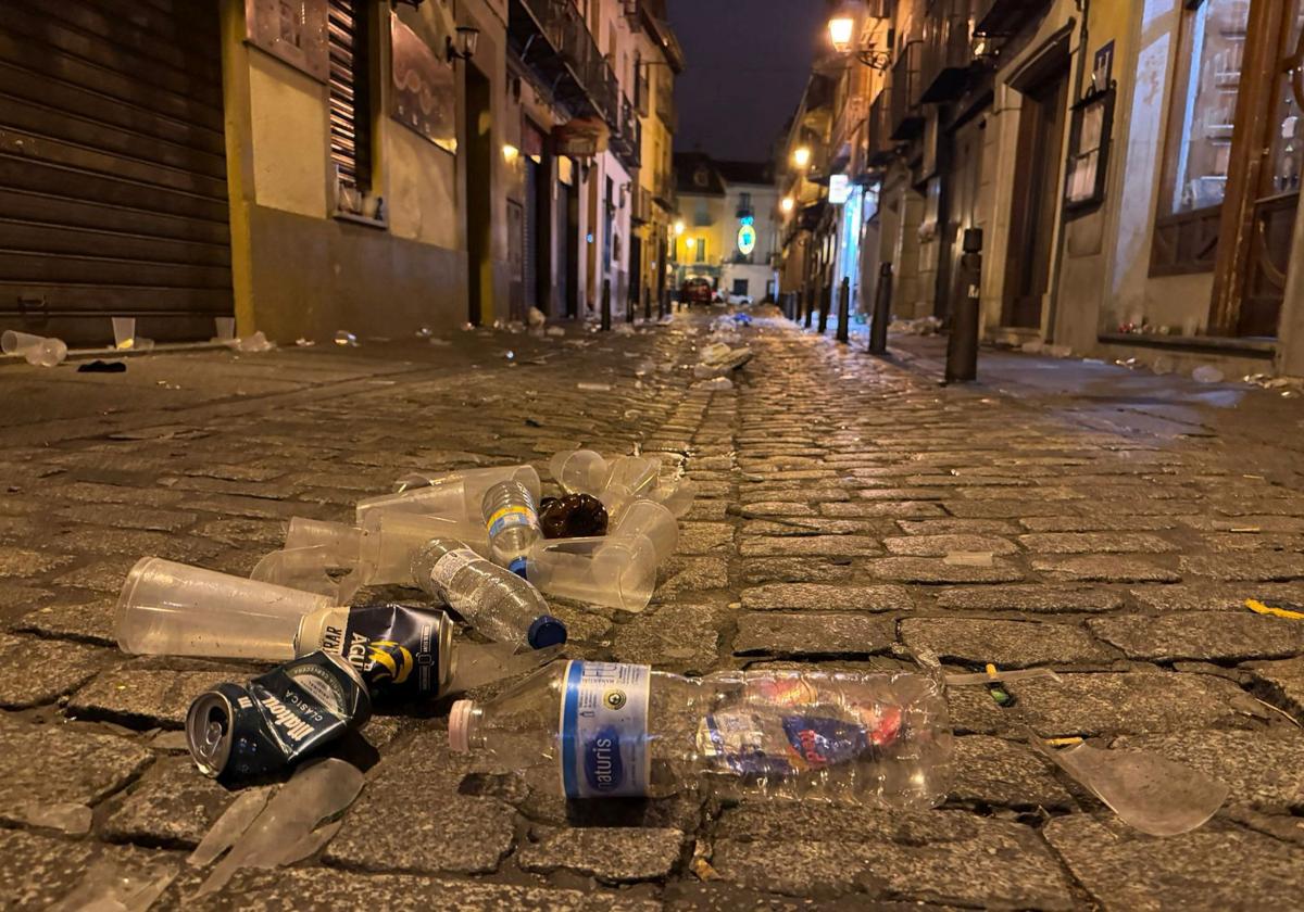 Estado en que quedó la Calle los Bares (Infanta Isabel).