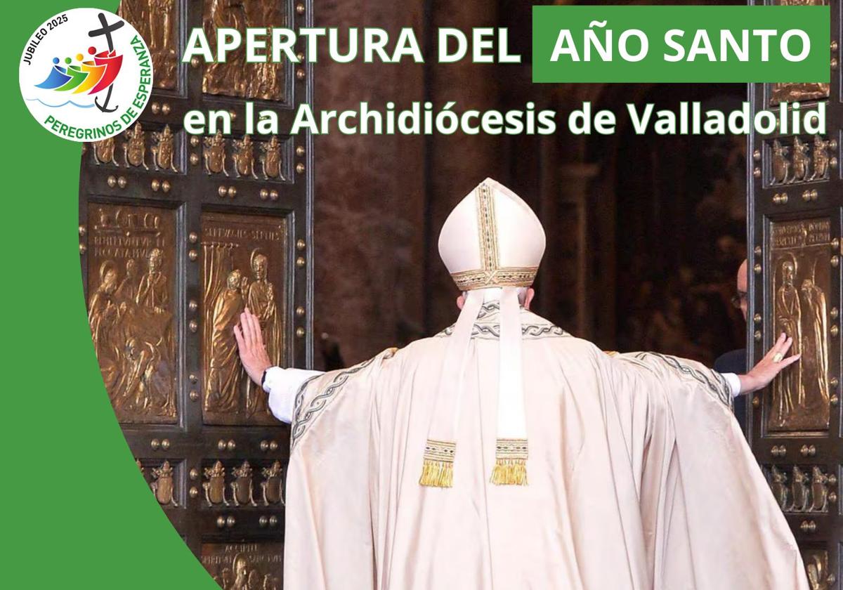 Cartel de apertura del Año Santo 2025.