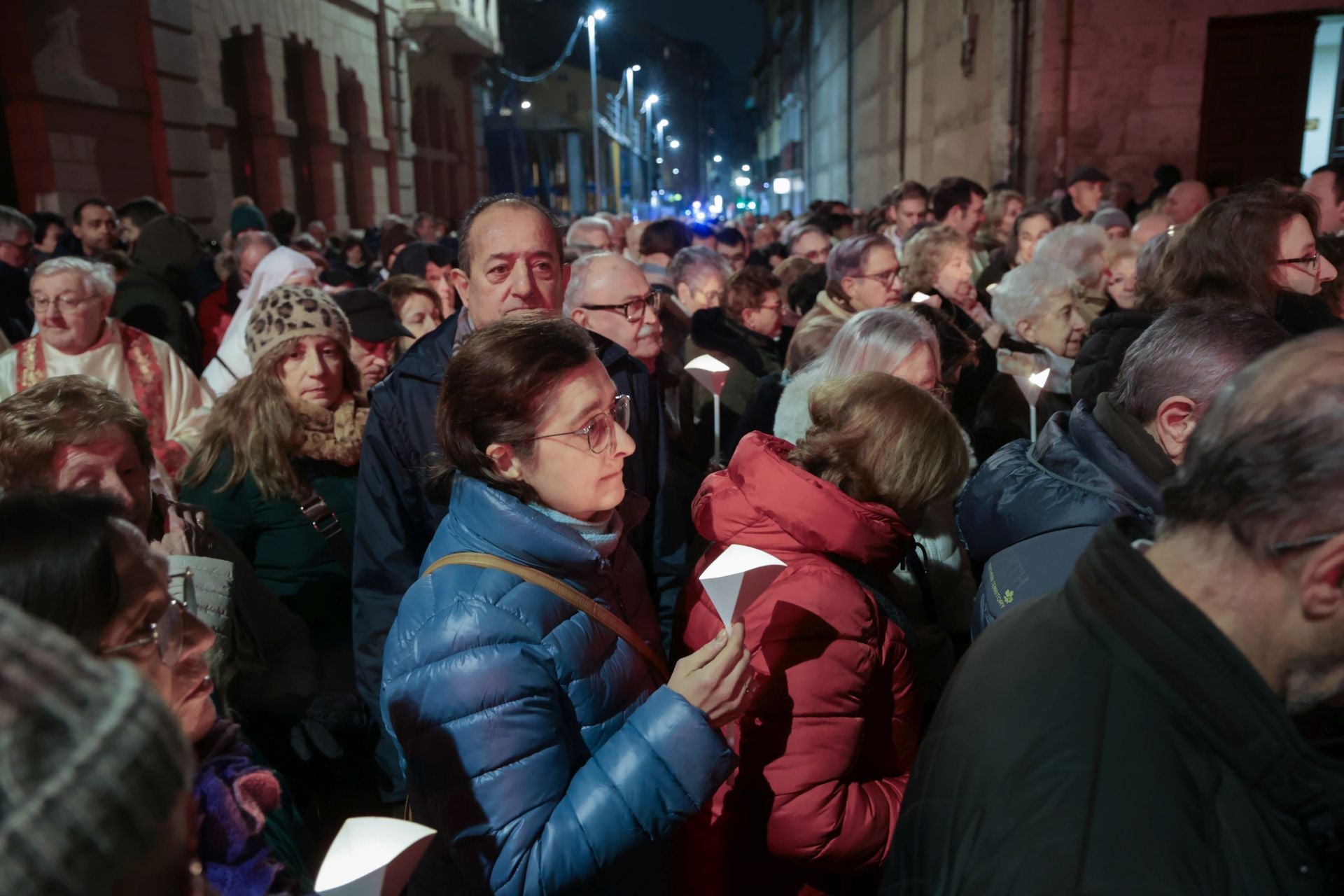 Las imágenes de la procesión del año Santo entre San Andrés y el Santuario