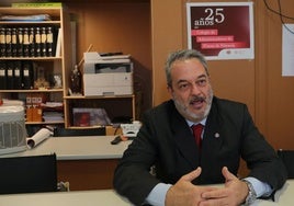 Antonio Landa, en el Colegio de Administradores de Fincas, durante la entrevista.