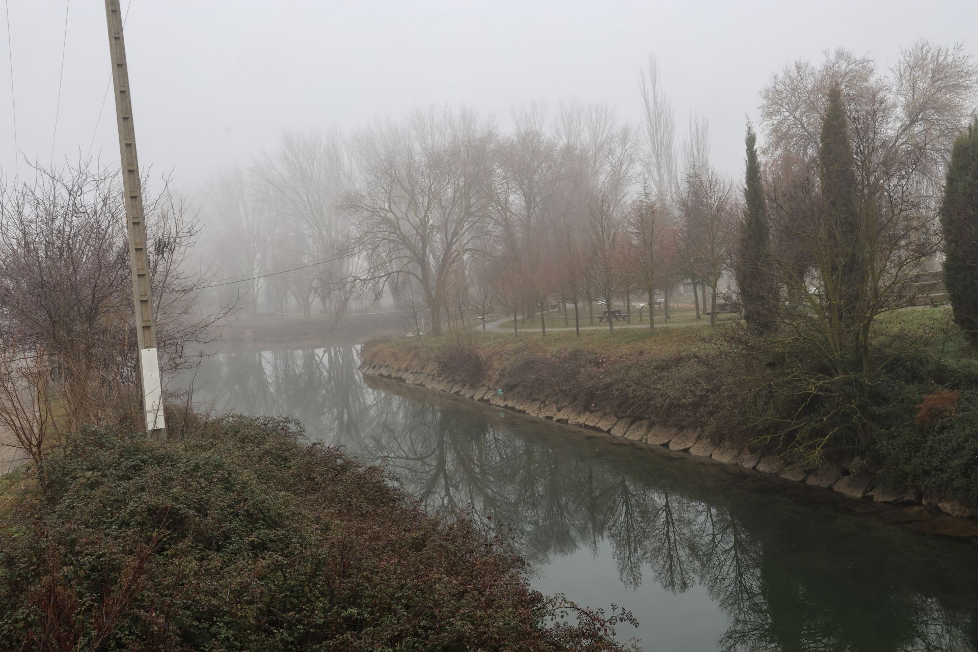 Niebla para despedir el año en Palencia