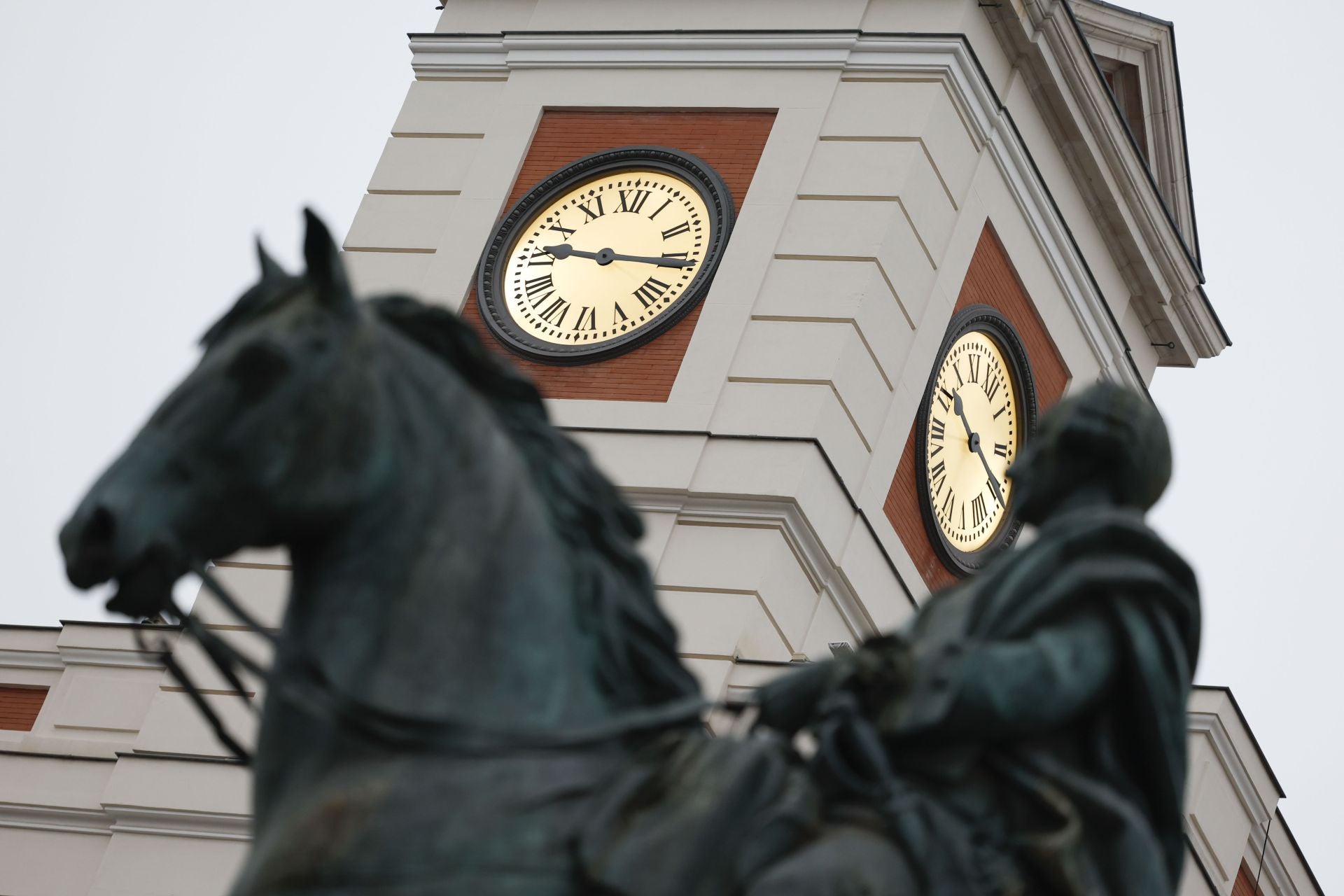 Reloj de la Puerta del Sol en Madrid.