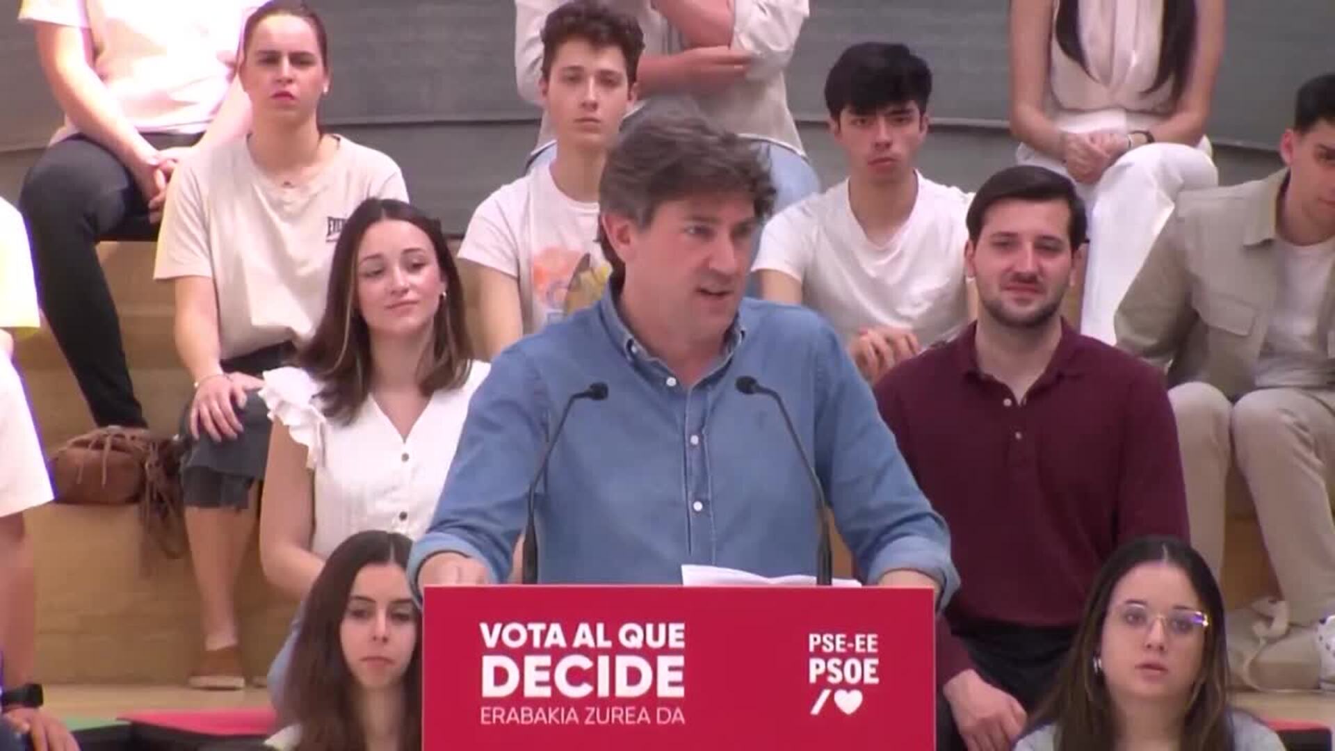 Andueza (PSE) acusa a EH Bildu de no ser "de izquierdas" y de buscar "una Euskadi aislada"