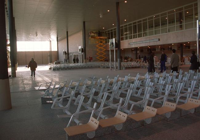 Terminal de pasajeros del aeropuerto de Villanubla, recién construida.