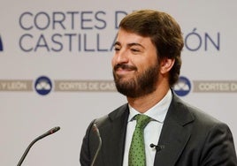 El portavoz del Grupo Parlamentario Vox, Juan García-Gallardo, en las Cortes.