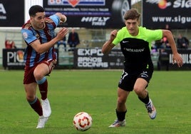 Berlanga, durante uno de los últimos partidos de la Segoviana.