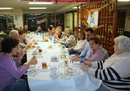 Los jubilados de Baltanás en la comida porel 2025.