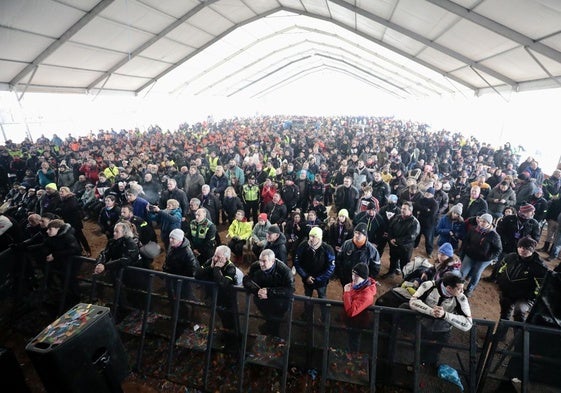 La campa de Pingüinos, llena durante la última edición de la concentración.