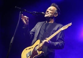 Manuel Quijano, en un concierto en el parque del Salón.