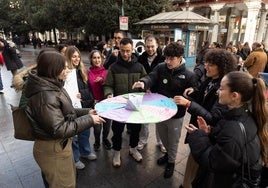 Los alumnos del grado superior en Integración Social, durante la celebración de la actividad