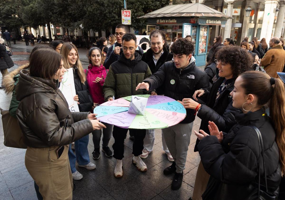 Los alumnos del grado superior en Integración Social, durante la celebración de la actividad