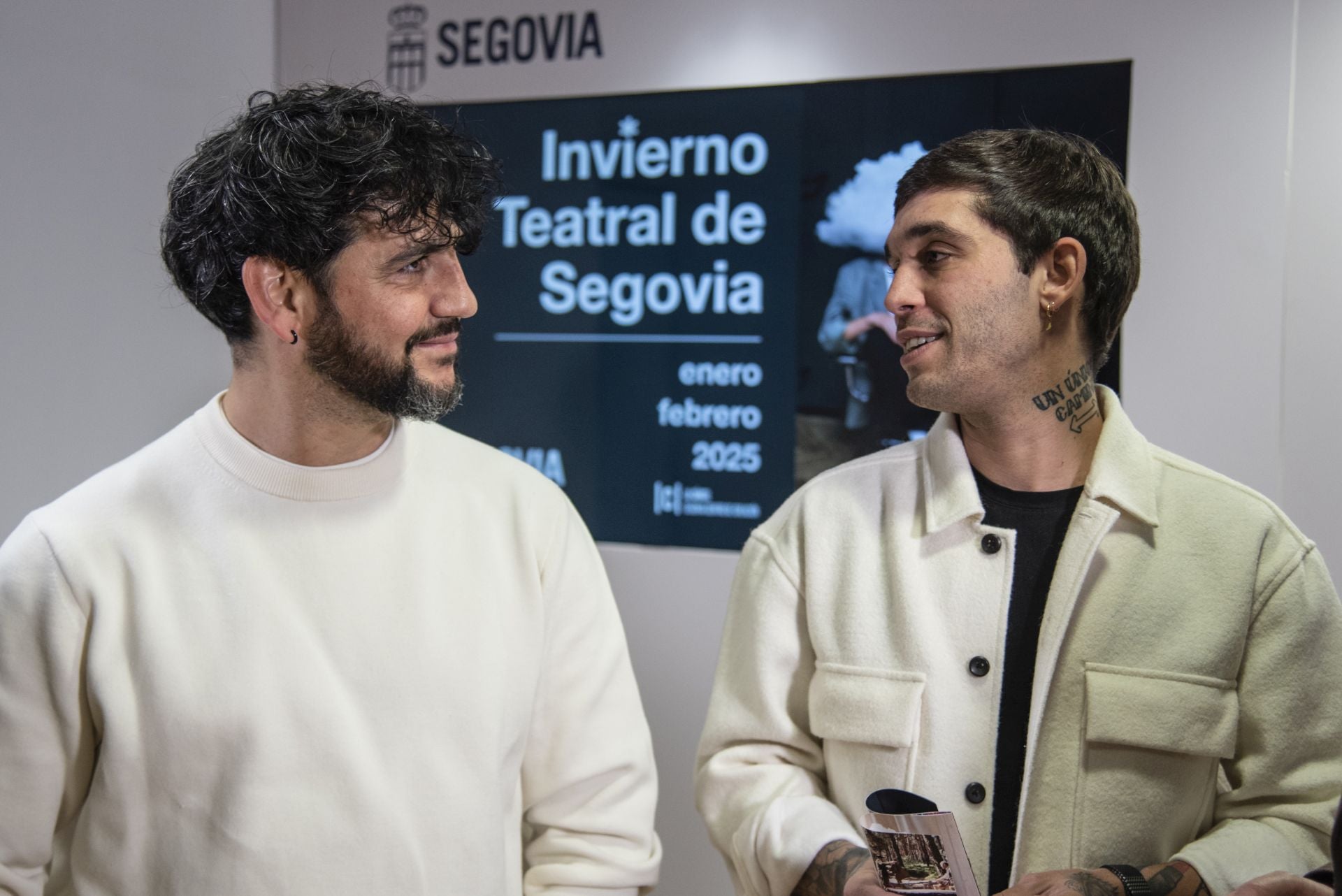 Fran Perea y Víctor Elías, durante la presentación de su obra.