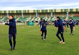 Entrenamiento de la Gimnástica Segoviana en La Albuera.