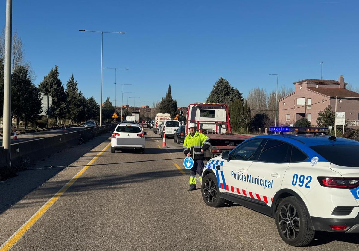 La Policía Municipal, en el lugar de uno de los siniestros.