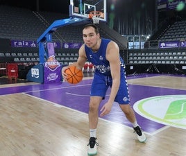 Cameron Krutwig, el miércoles en el entrenamiento en el Pabellón de Deportes.