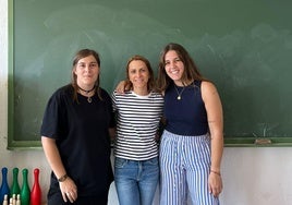 Irene Díaz, Carmen Coronado y Noelia Rodríguez de la asociación TAS.