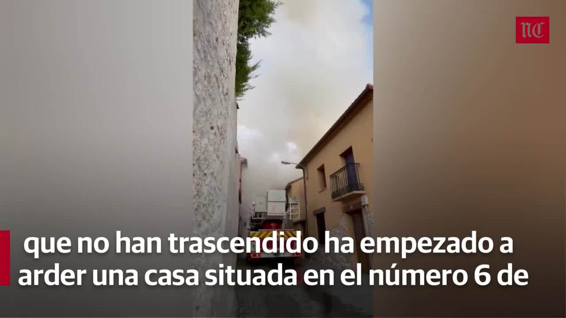 Arde una vivienda en el casco histórico de Traspinedo