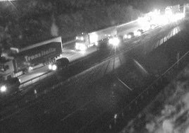 Captura de la cámara de la DGT en el lugar del accidente.