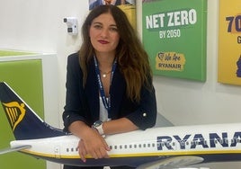 Elena Cabrera, portavoz de Ryanair en España y Portugal, el pasado noviembre.