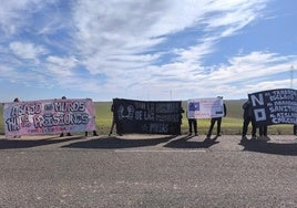 Protesta junto a la centro penitenciario de Valladolid.